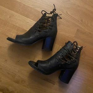 BASKE California peep toe booties